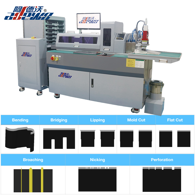 ABM-832C2 Çoxfunksiyalı Polad Qaydalı Kalıp Avtomatik Bükmə Maşın BOBST Sertifikatlı Kalıpçılar üçün