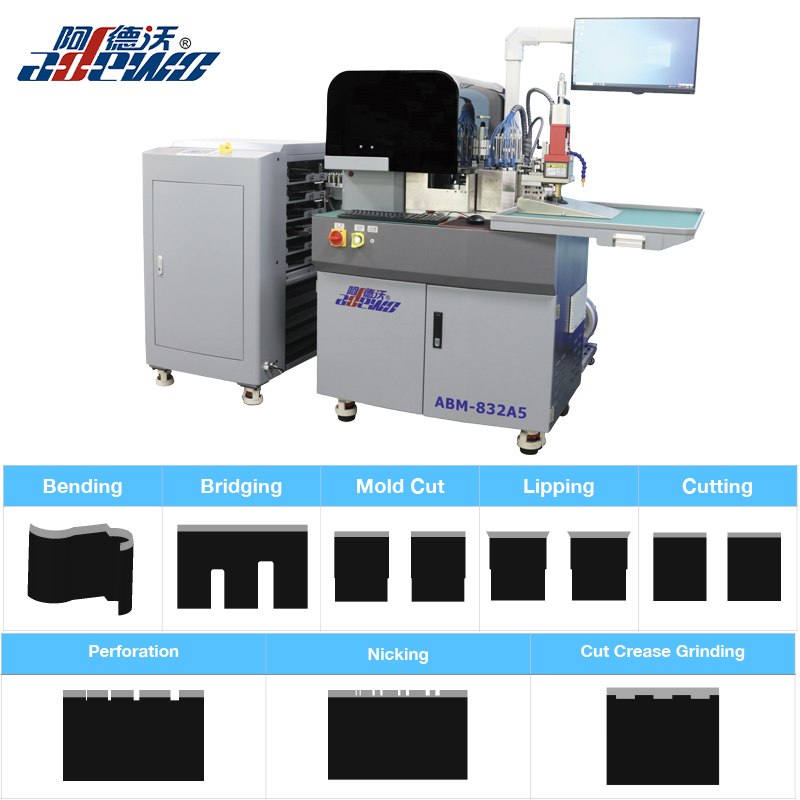 Karton üçün Kəsmə Kəsmə Die Avtomatik Bükmə Maşını